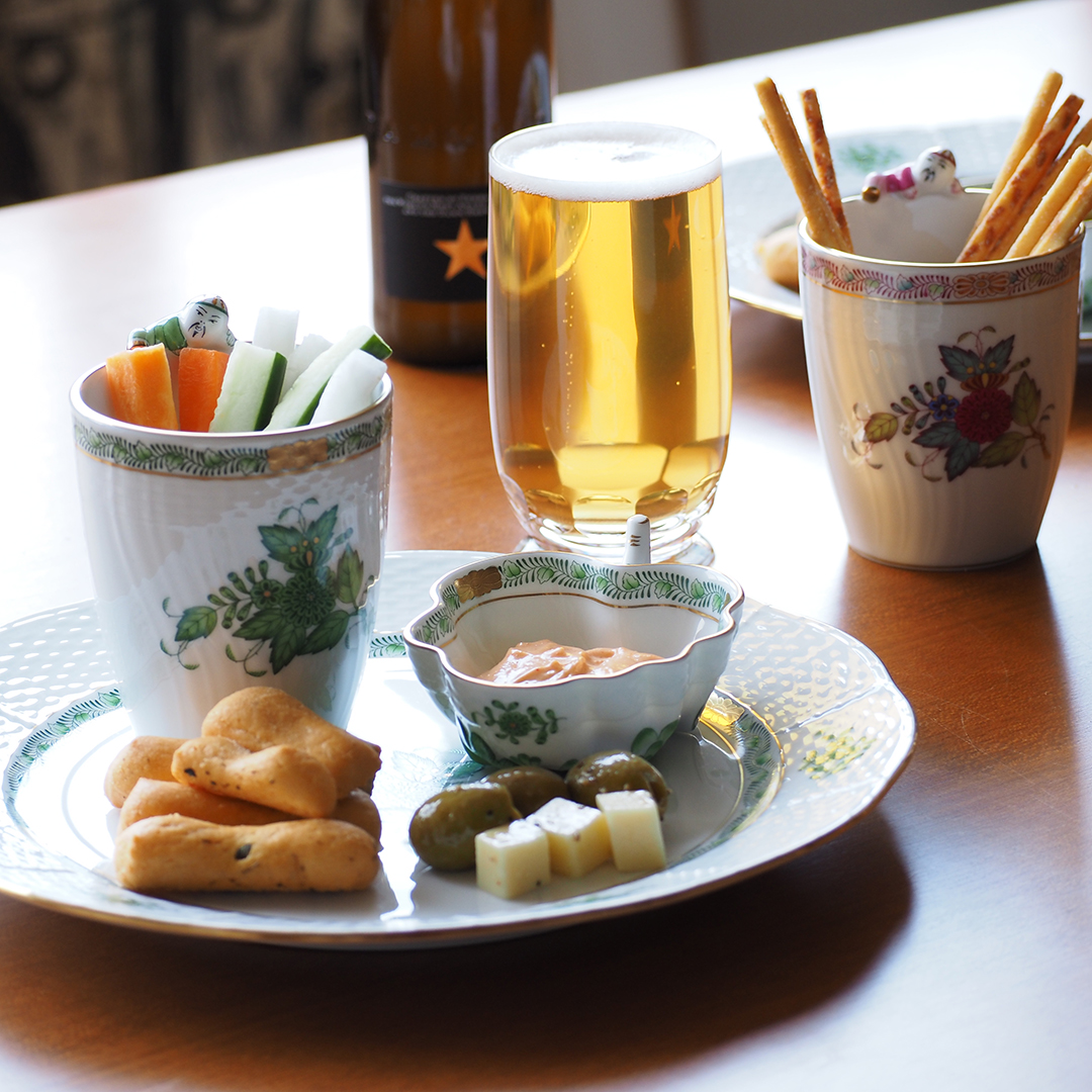 ヘレンド ブルー アポニー プレート 約26cm ディナープレート 大皿 プレートの使い方提案