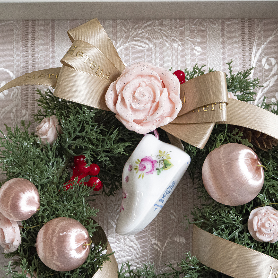 ヘレンド×朝霧舞] ローズボヌールリース