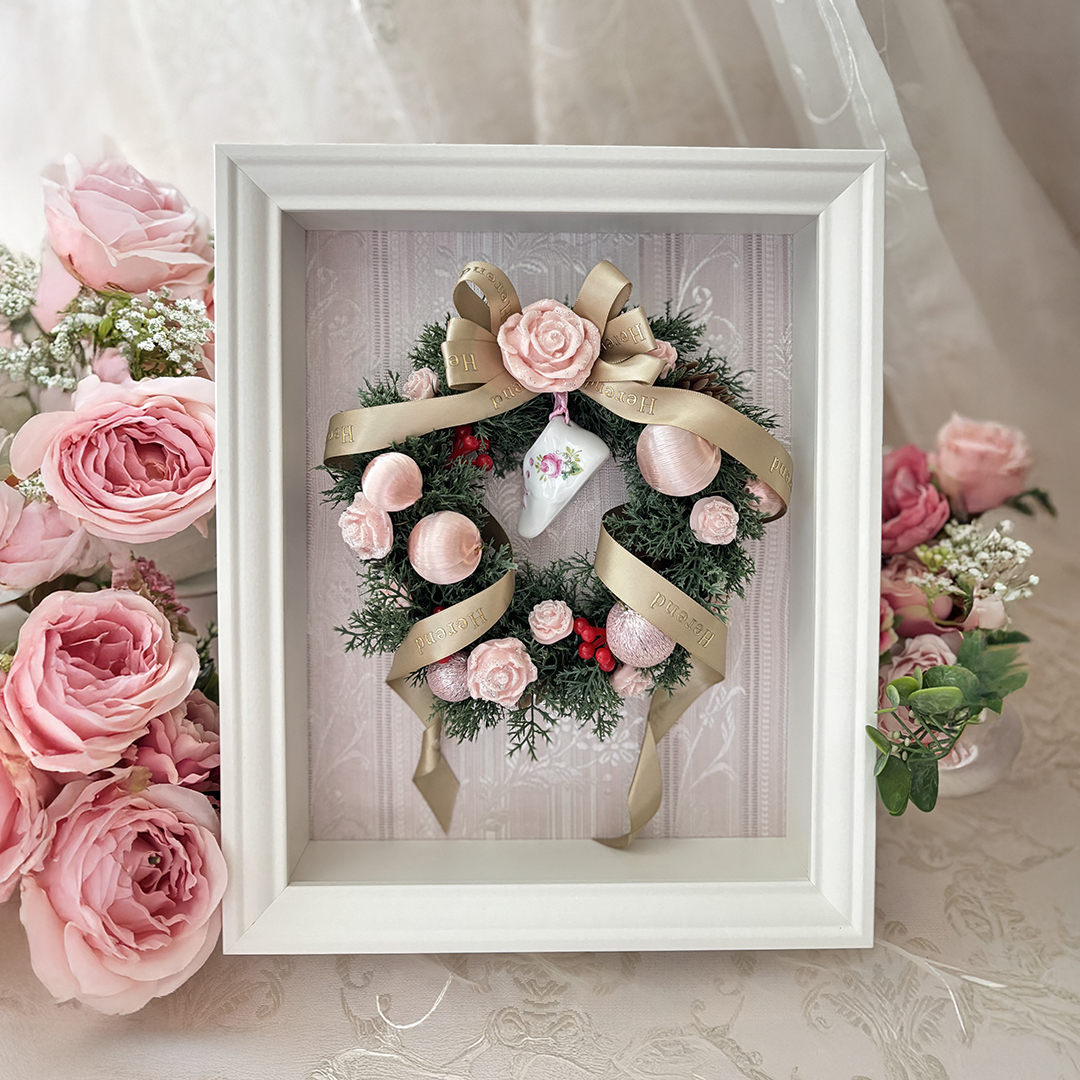 ヘレンド×朝霧舞] ローズボヌールリース